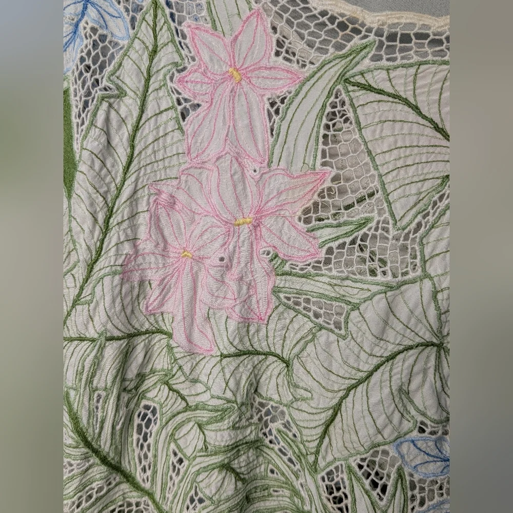 Vintage Floral Lace Women Top - Picture 4 of 8